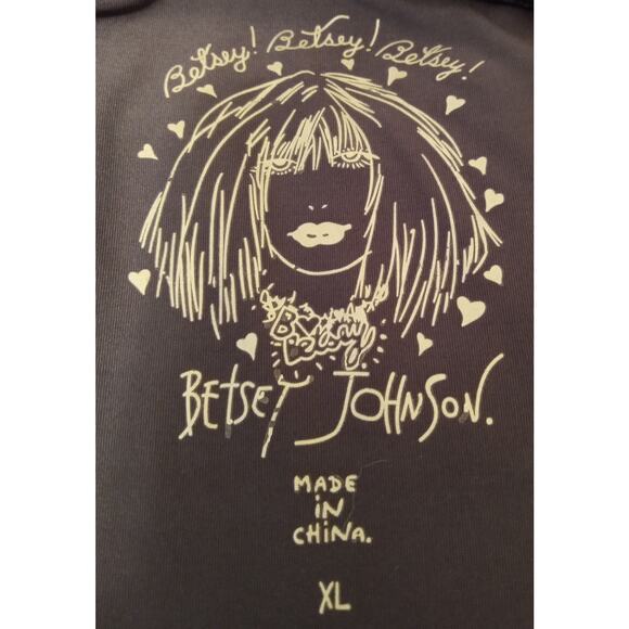 Betsey Johnson Women’s Mesh Panel Athletic Performance Gray Tee Shirt SZ XL - Picture 3 of 8